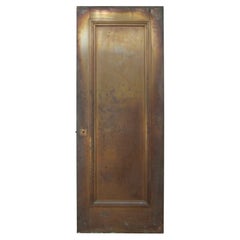 1920s Single Pane Brass Industrial Entry Door