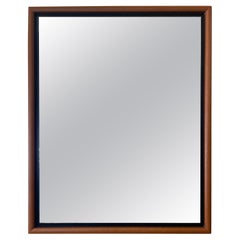 Danish Modern Solid Teak Frame with Floating Mirror