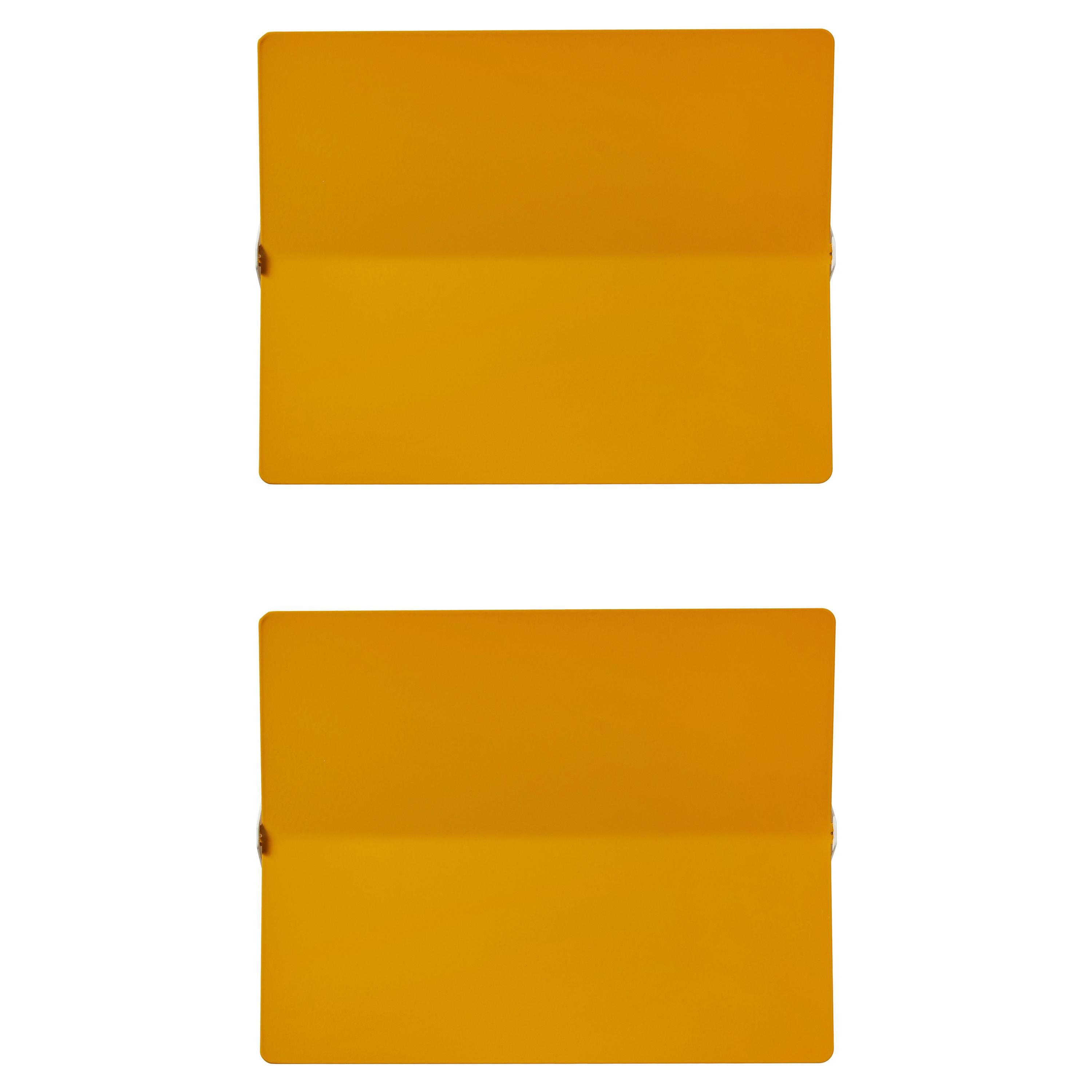 Large Charlotte Perriand 'Applique À Volet Pivotant Plié' Wall Light in Yellow