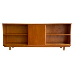 Mid-Century Modern Satinwood Bookcase Cabinet