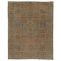 Antique Early 20th Century Persian Meshad Handmade Wool Rug