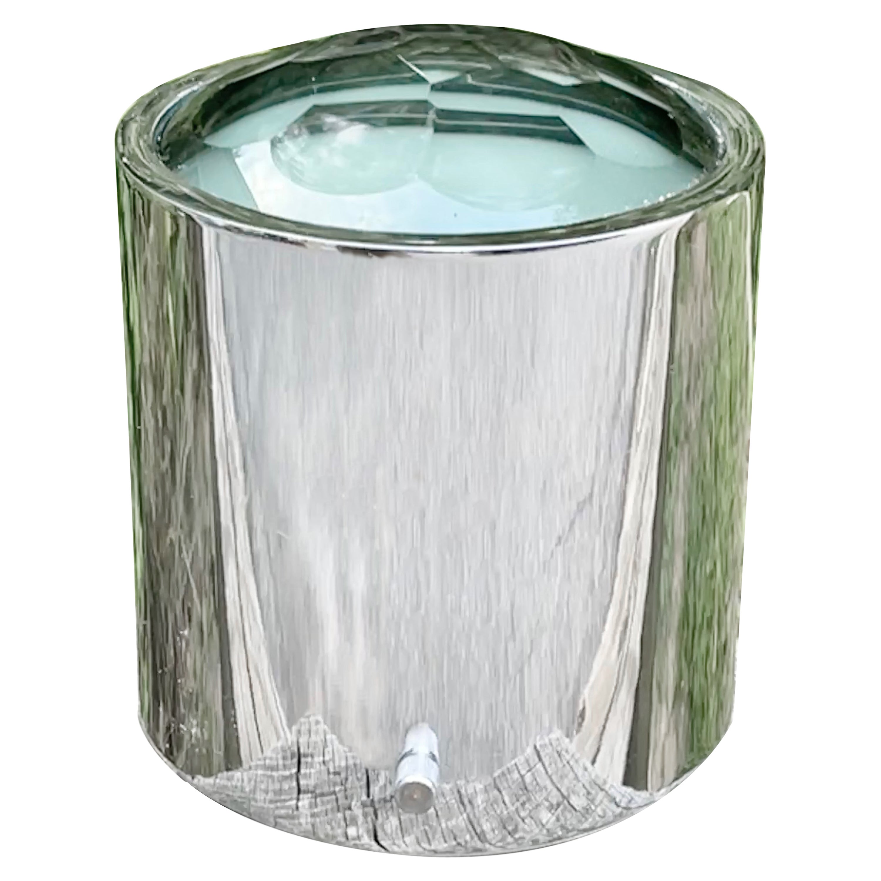 Veca Chiseled Glass and Chrome Can Light
