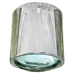 Veca Optic Ground Glass and Chrome Wall or Ceiling Mounted Light