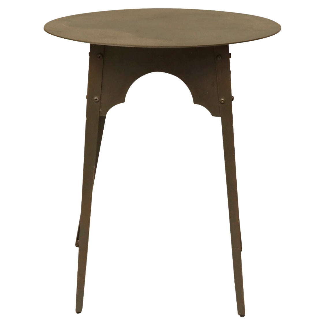 Contemporary Steel Table with "Period" Cut-Out For Sale
