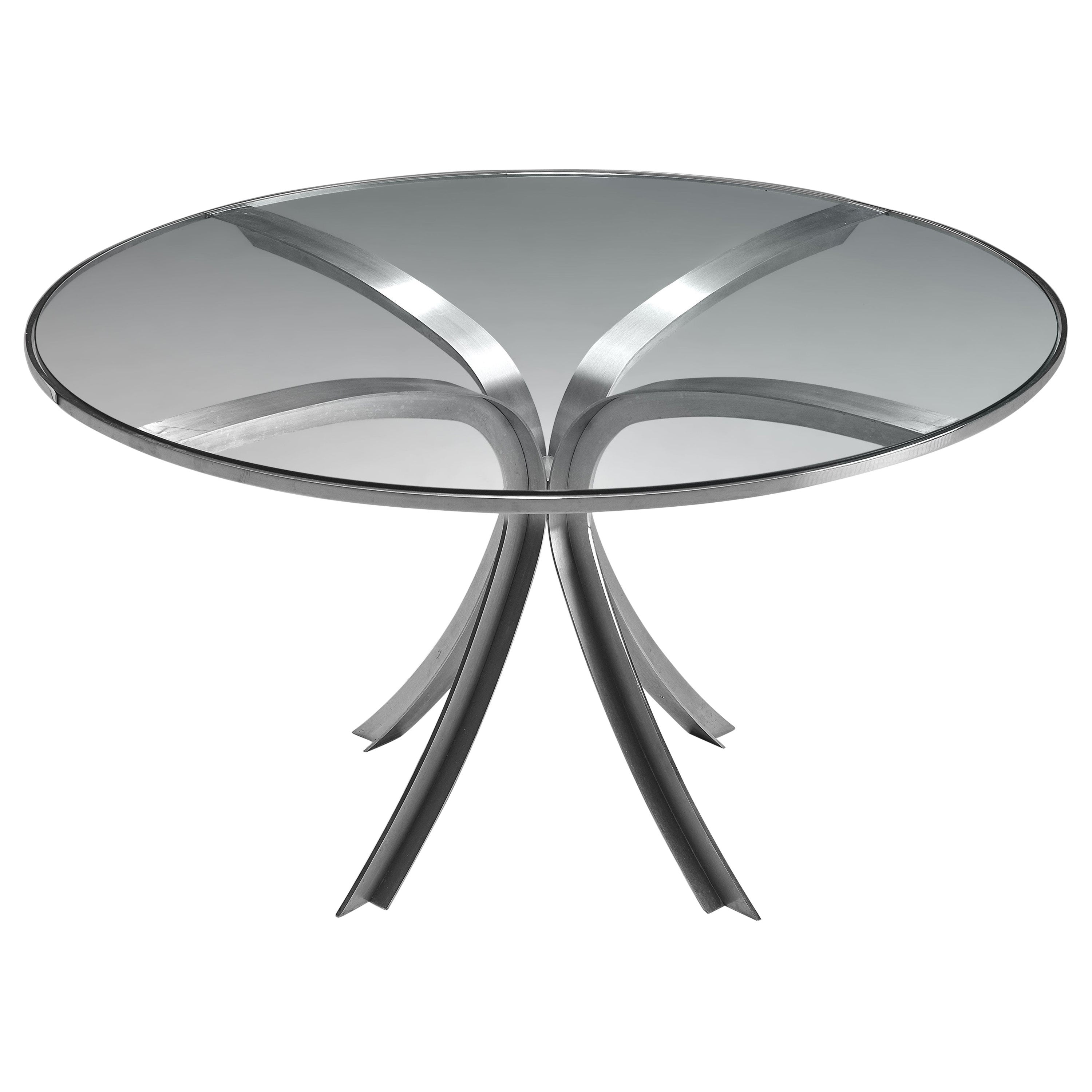Xavier Féal Table in Glass and Steel