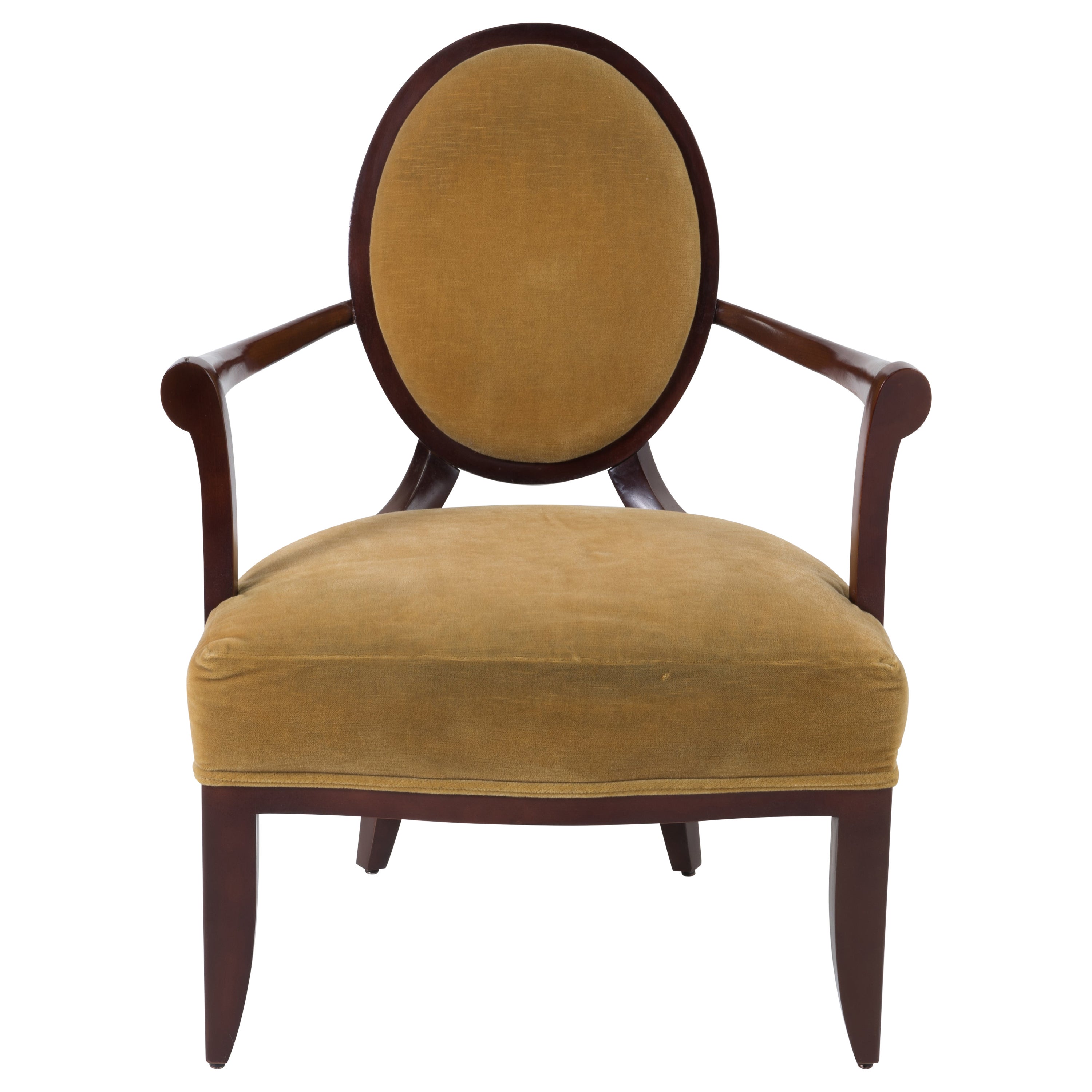 Sumptuous Barbara Barry Regency Style Mahogany Arm Chair