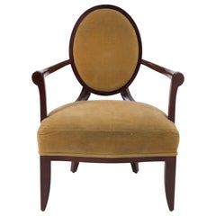 Somptueux fauteuil en acajou de style Regency de Barbara Barry