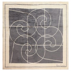 Square Size Mid-Century Rug by Pierre Cardin. Size: 8 ft x 8 ft