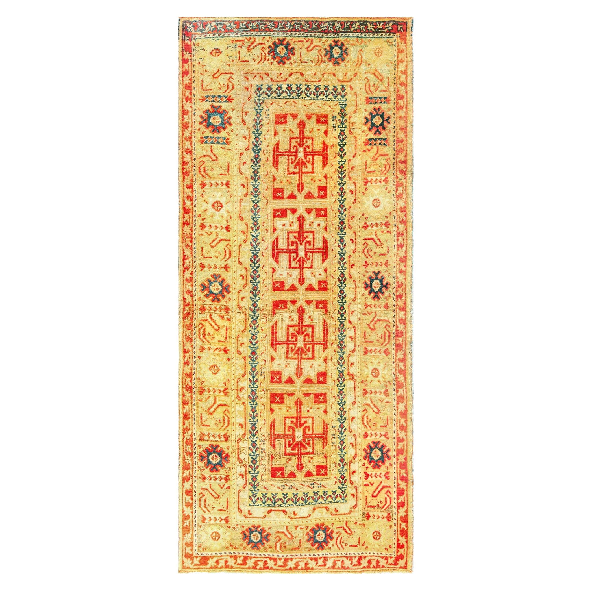 Nazmiyal Collection Antique Turkish Oushak Runner. Size: 4 ft x 9 ft 6 in 