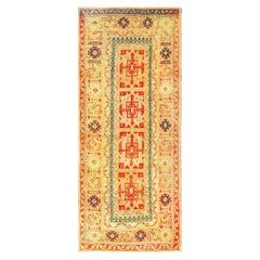 Nazmiyal Collection Antique Turkish Oushak Runner. Size: 4 ft x 9 ft 6 in 