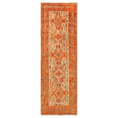 Nazmiyal Collection Antique Turkish Oushak Runner Rug. Size: 4 ft 6 in x 14 ft