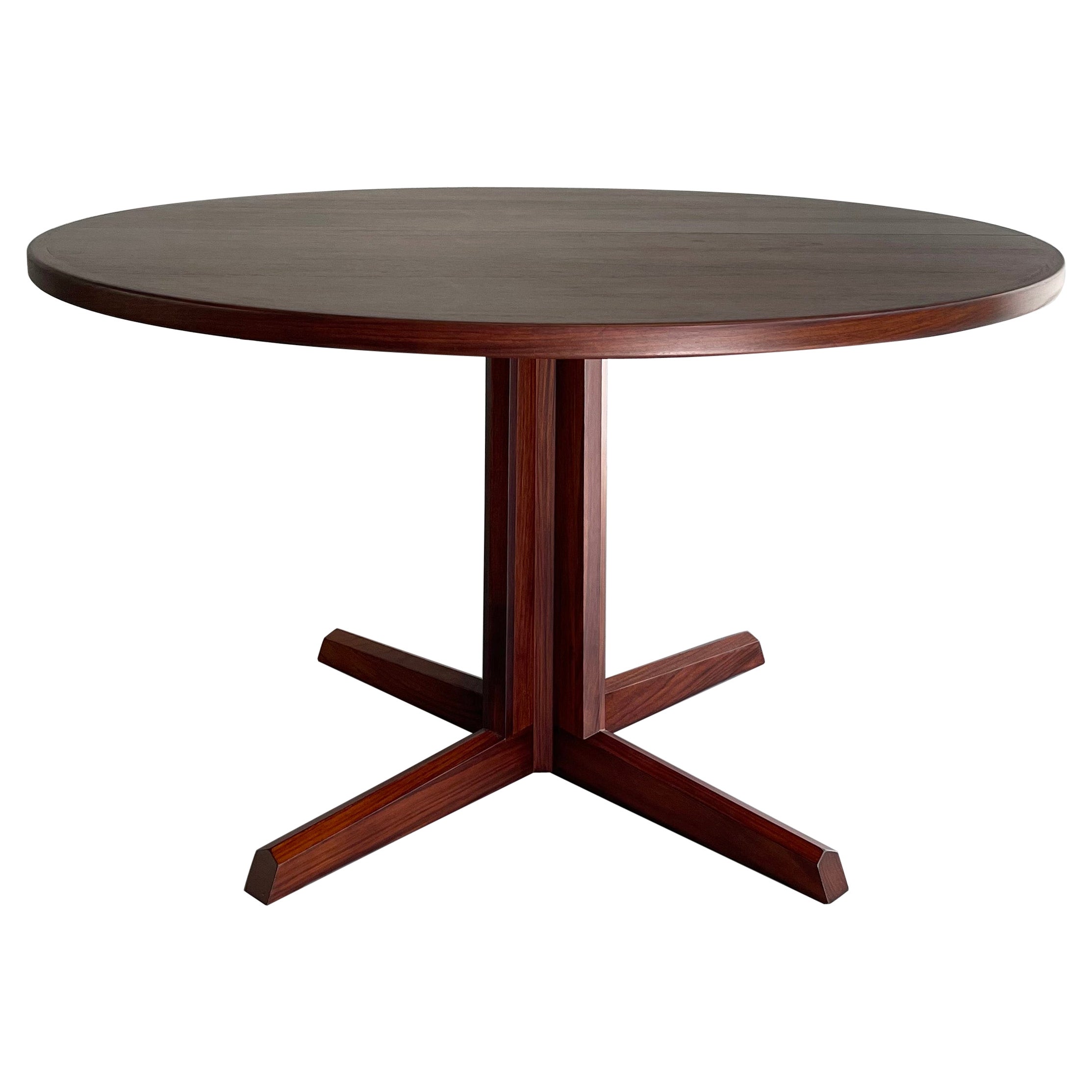 Danish Modern Rosewood Pedestal Dining Table