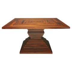 Walnut, Oak or Rosewood Square Dining Table