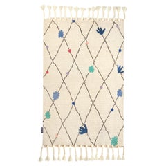 Hand Knotted Moroccan Flowers Rug by Hatsu