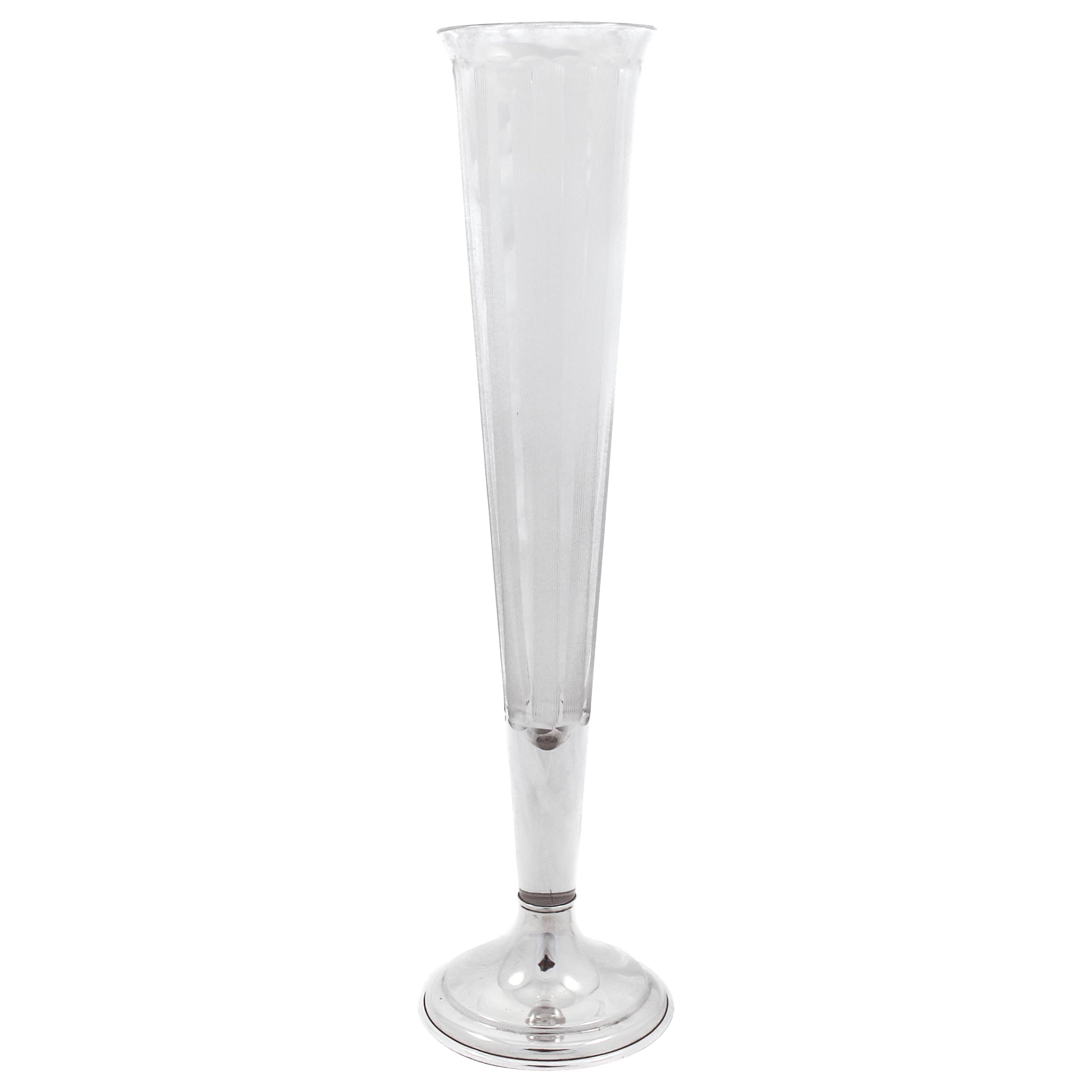 Hawkes Sterling & Kristall Art Deco Vase im Angebot