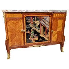 Commode de style transition avec pieds arqués Maison Jansen par Klein