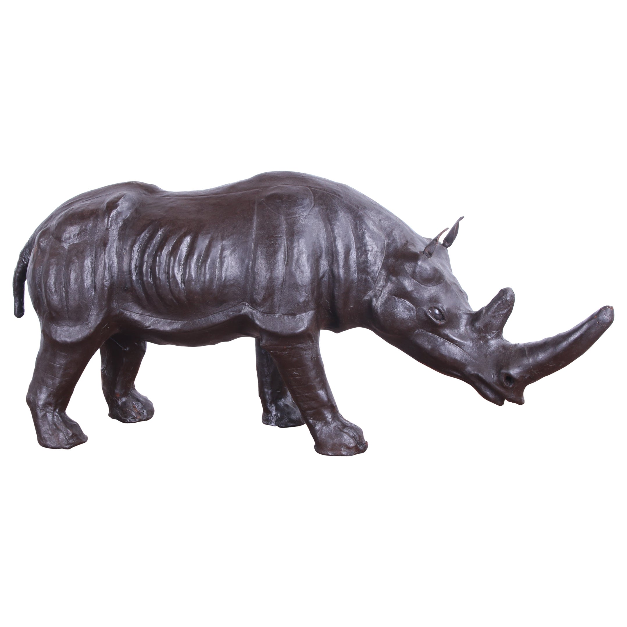 Rhino en cuir anglais ancien fabriqué dans les années 1950 en vente