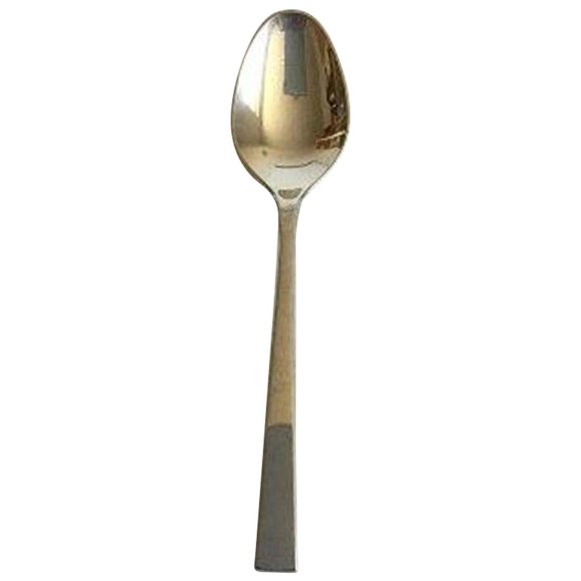 Georg Jensen Sterling Silver Modern Flatware "Margrethe" Dessert Spoon For Sale