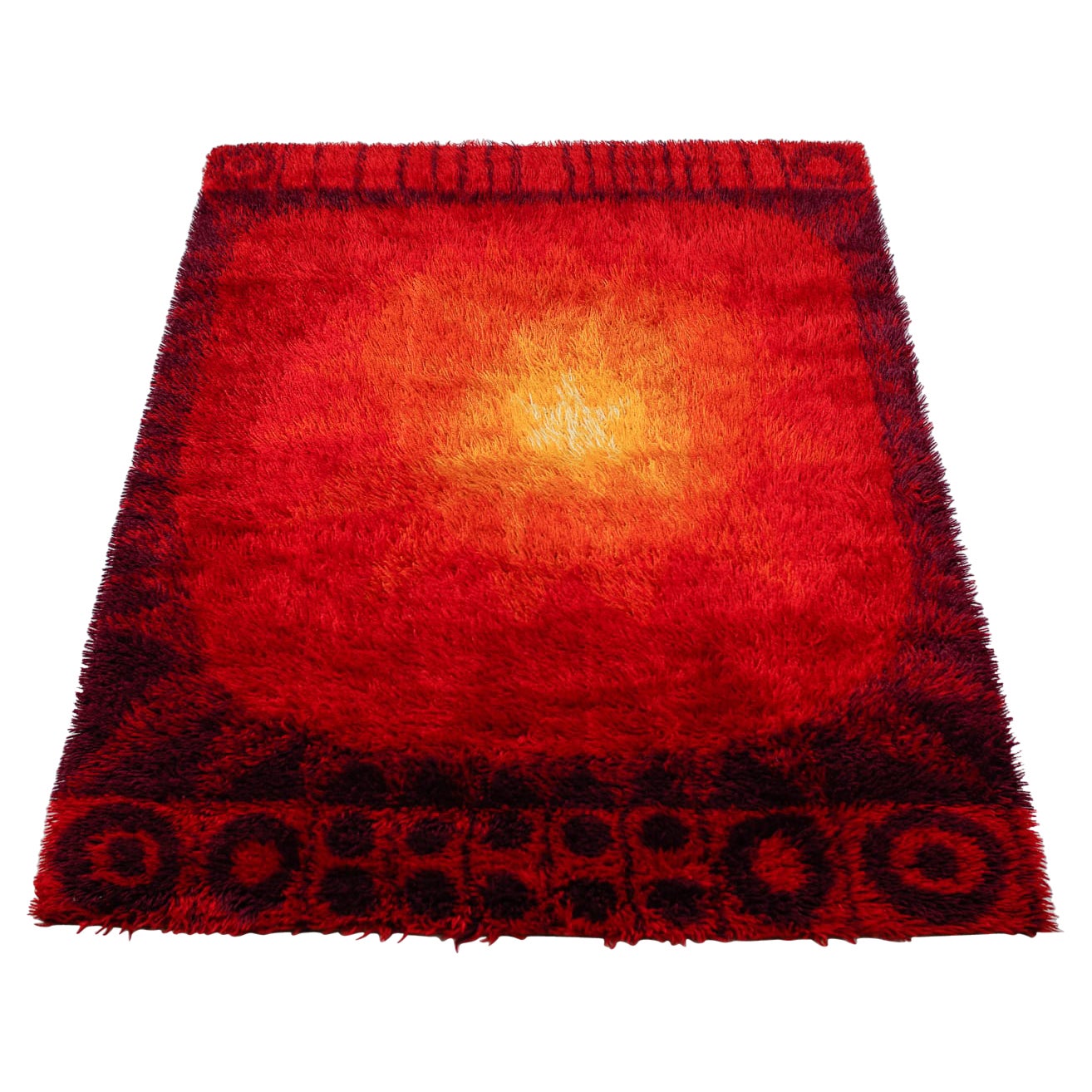 Stunning Handmade Space Age Wool Carpet, 1970s Germany