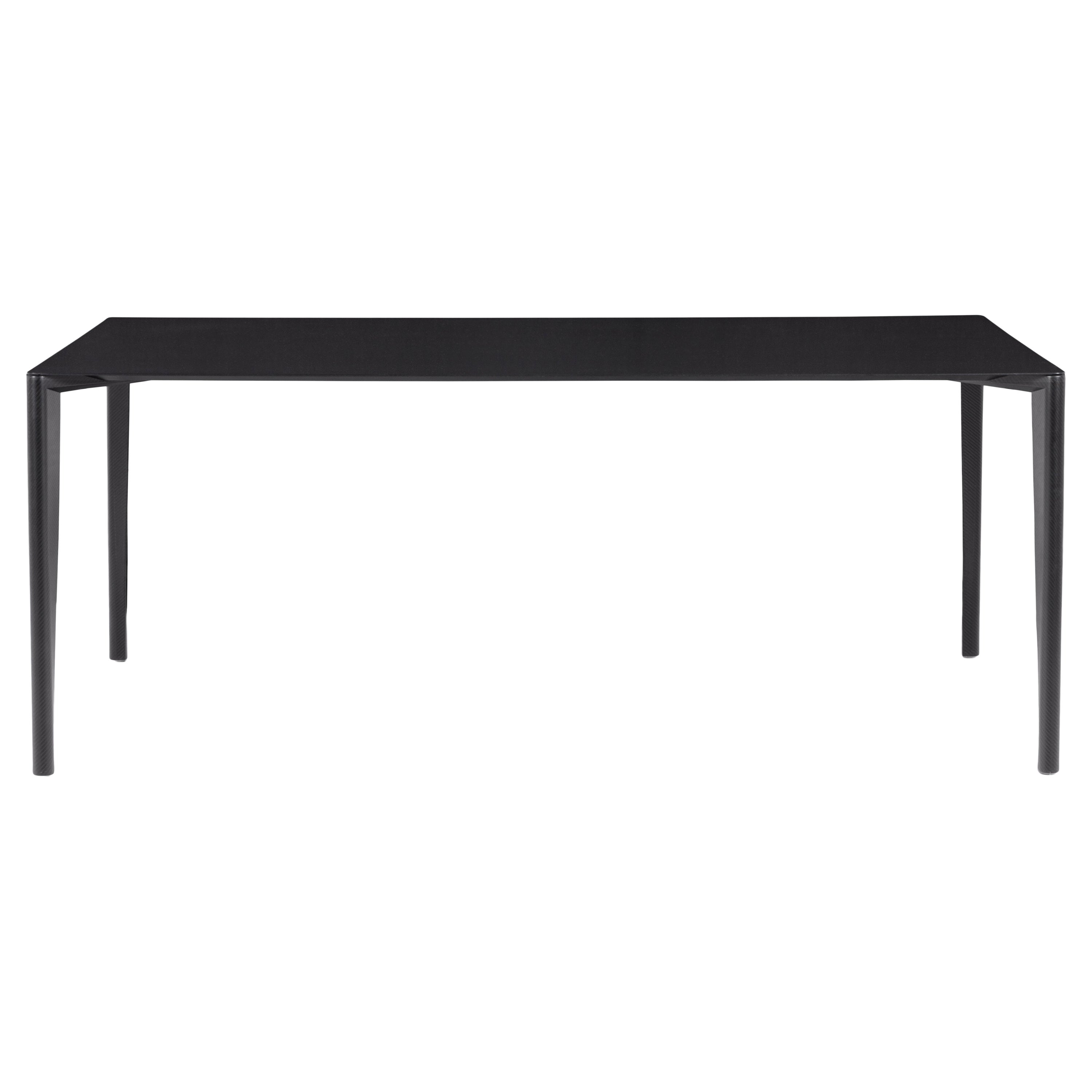 Table Profilo, table de design moderne en fibre de carbone, fabriquée en Italie