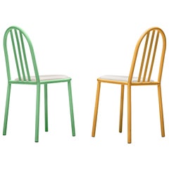 Vintage Robert Mallet-Stevens Dining Chairs Model '222' in Colourful Metal