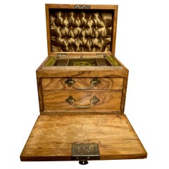 Antique Top Quality 19th Century Olive Wood Jewelry, Treasure Box, Cabinet with Drawers