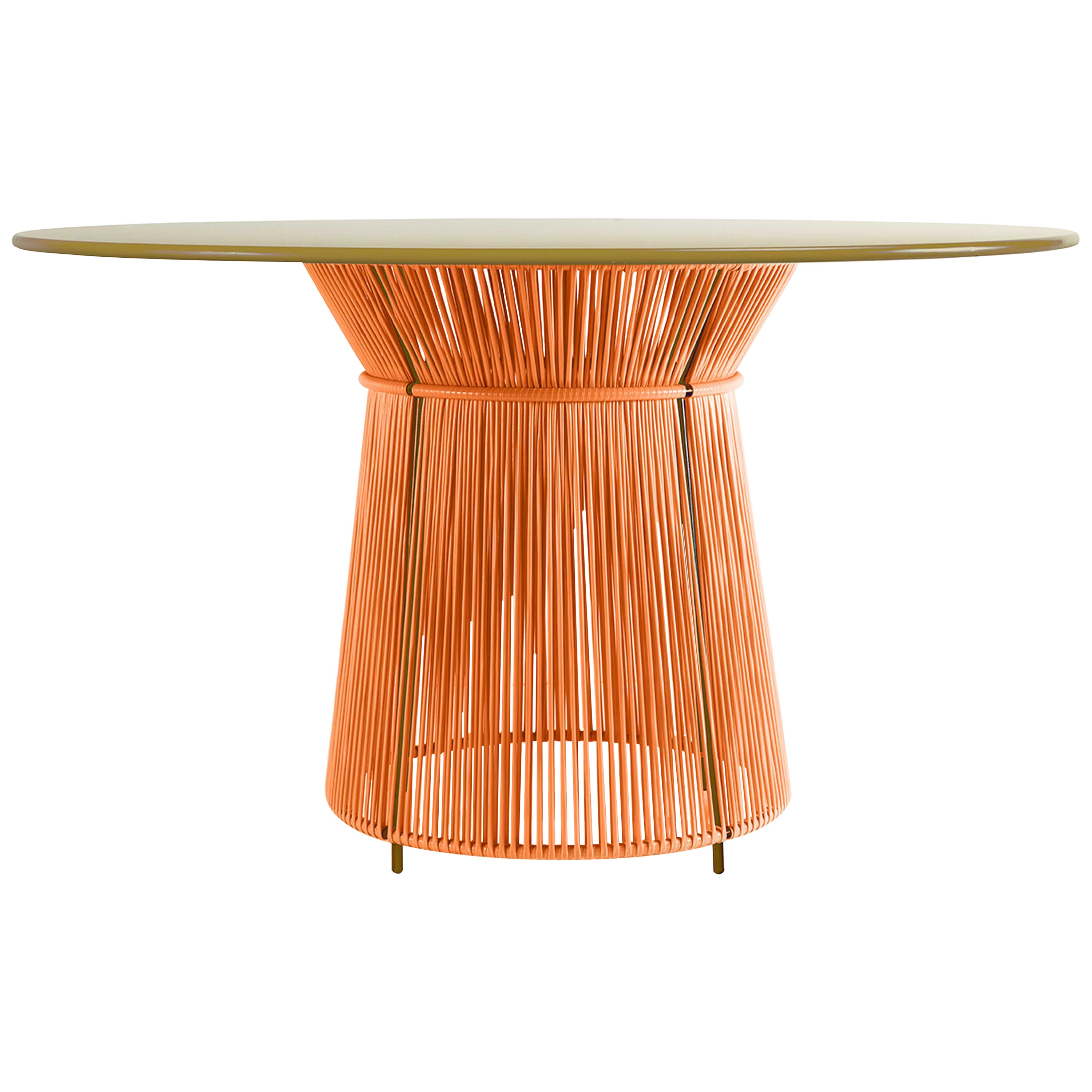 Orange Caribe Dining Table by Sebastian Herkner