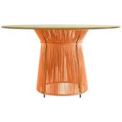 Orange Caribe Dining Table by Sebastian Herkner