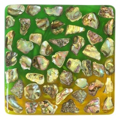 Abalone Seashell and Acrylic Bar Kitchen Table Trivet