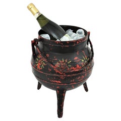 Spanish Folk Hand-Painted Ice Bucket or Wine Champagne Cooler