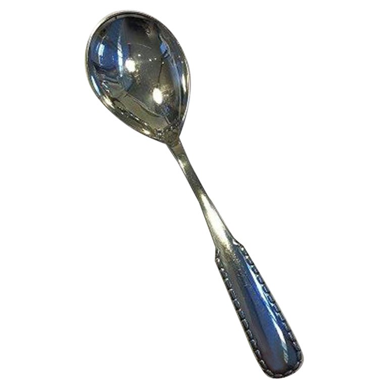 Jensen Silver Rope Compote Spoon No 161 For Sale at 1stDibs