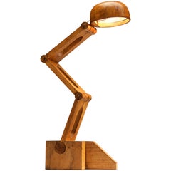 Paolo Pallucco Playful Table Lamp in Solid Oak