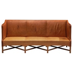 Kaare Klint for Rud Rasmussen Sofa in Cognac Leather