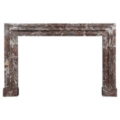 Strong Red Marble Bolection Fireplace Mantel
