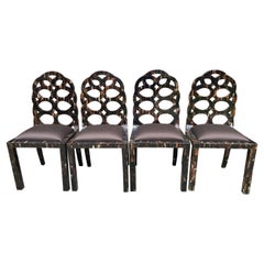 Set of Four Frances Elkins Style Side Chairs