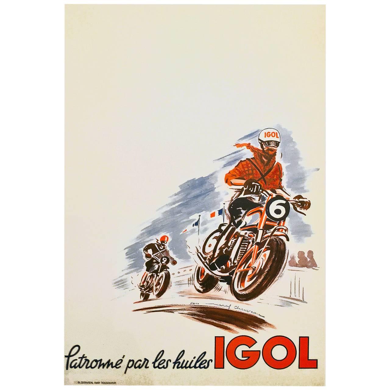 French Mid-Century Modern Period Poster for Igol by Marcel Chauveau, 1955 For Sale