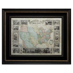 1847 "Pictorial Map of the United States" by Ensign and Thayer