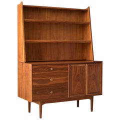 Vintage Walnut Drexel Declaration Bookcase Cabinet by Kipp Stewart and Stewart McDougall