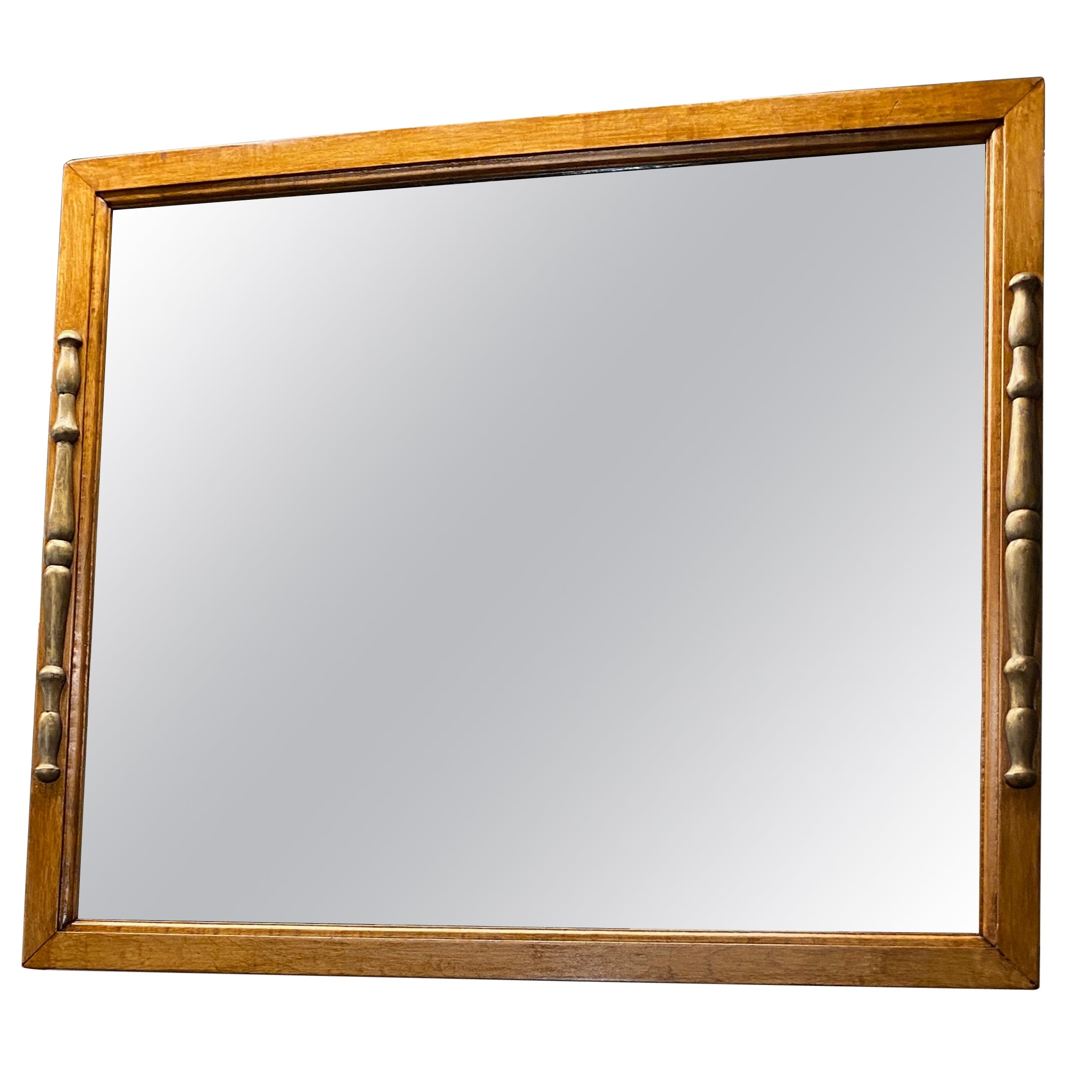 Spiegel Horizontal oder Vertikal mit Seitendekoration im Angebot