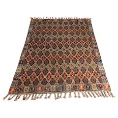 Vintage Moroccan Hand Knotted Wool Rug