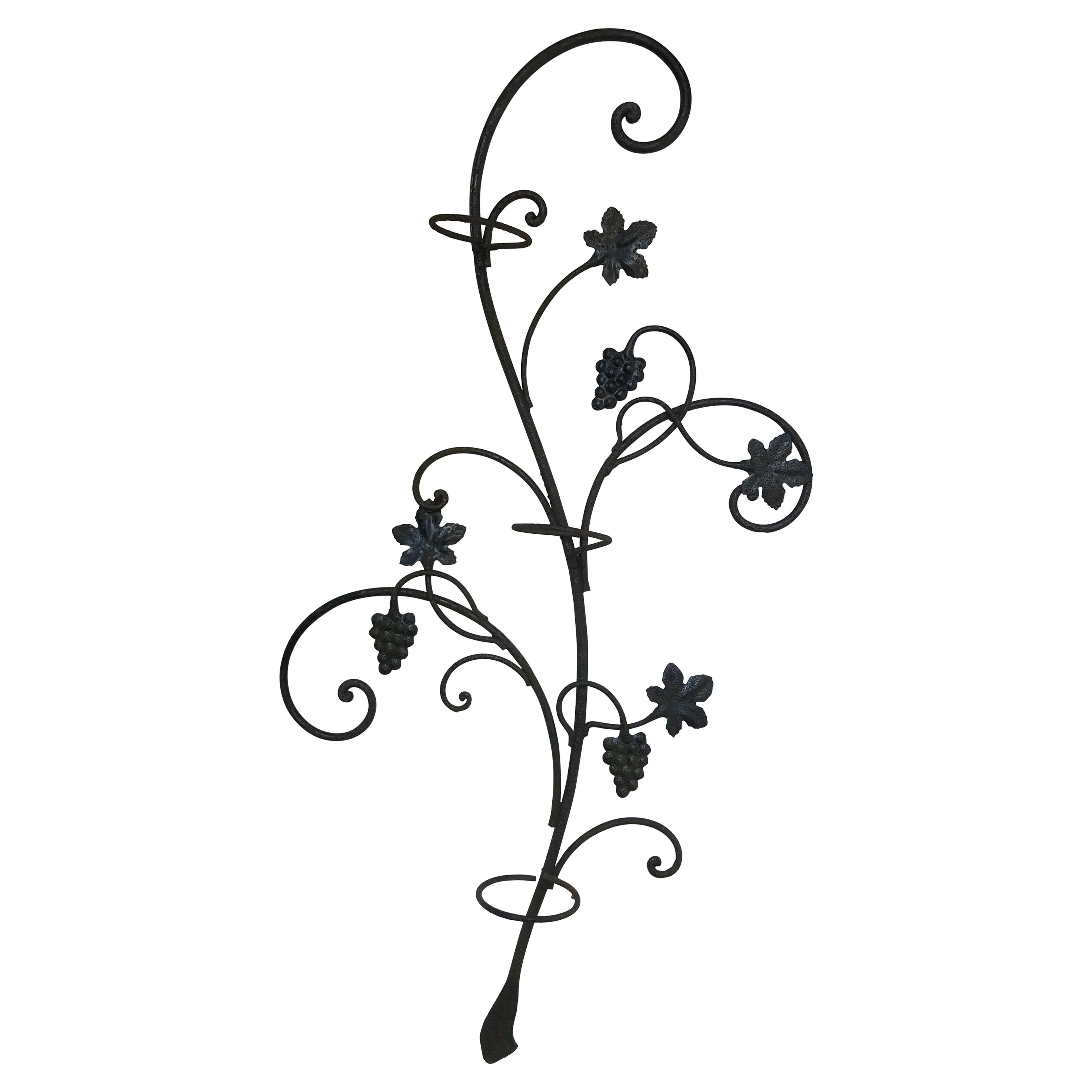 Wrought Iron Floral Garden Wall Decor en vente