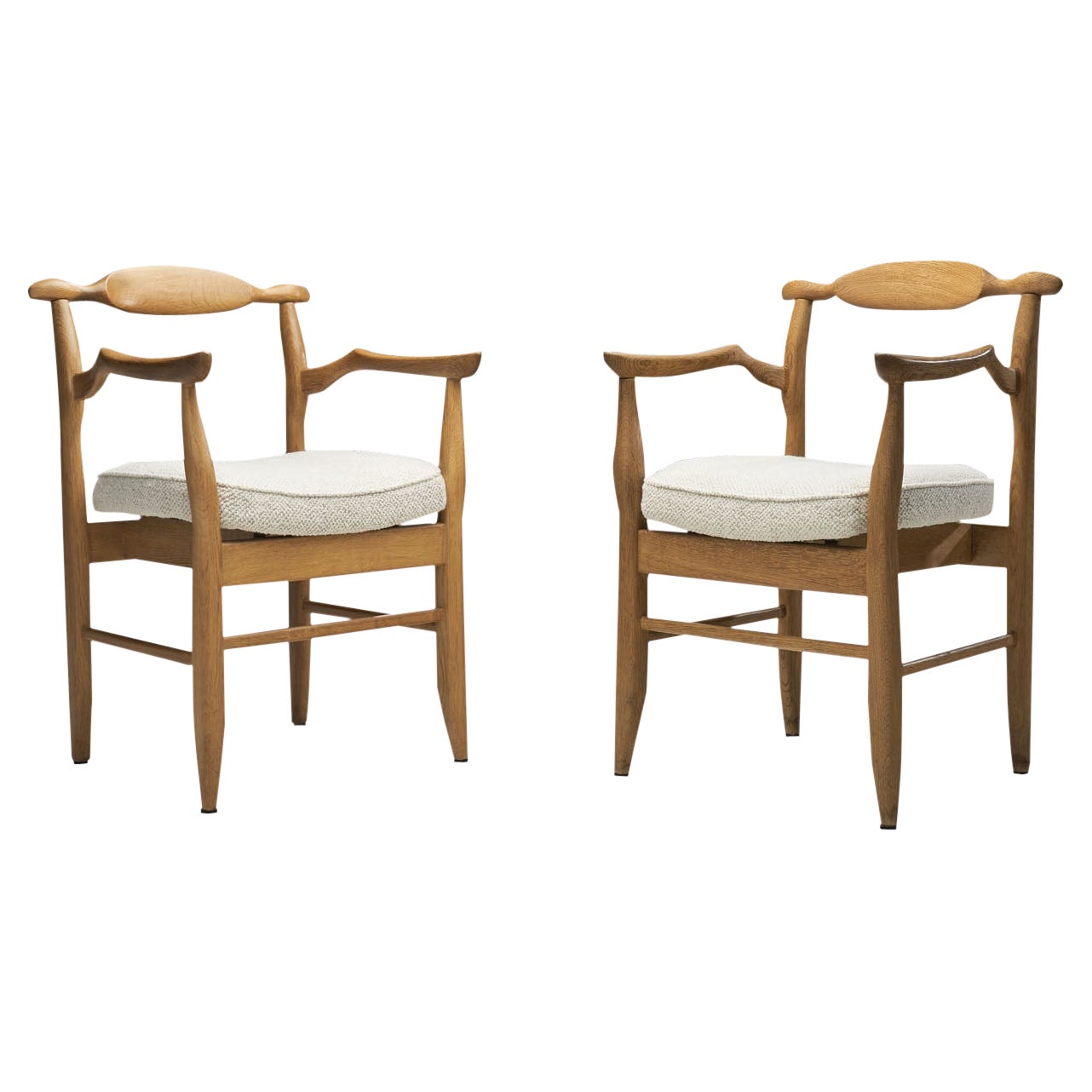 Guillerme et Chambron “Bridge Fumay” Dining Chairs for Votre Maison, France 1960