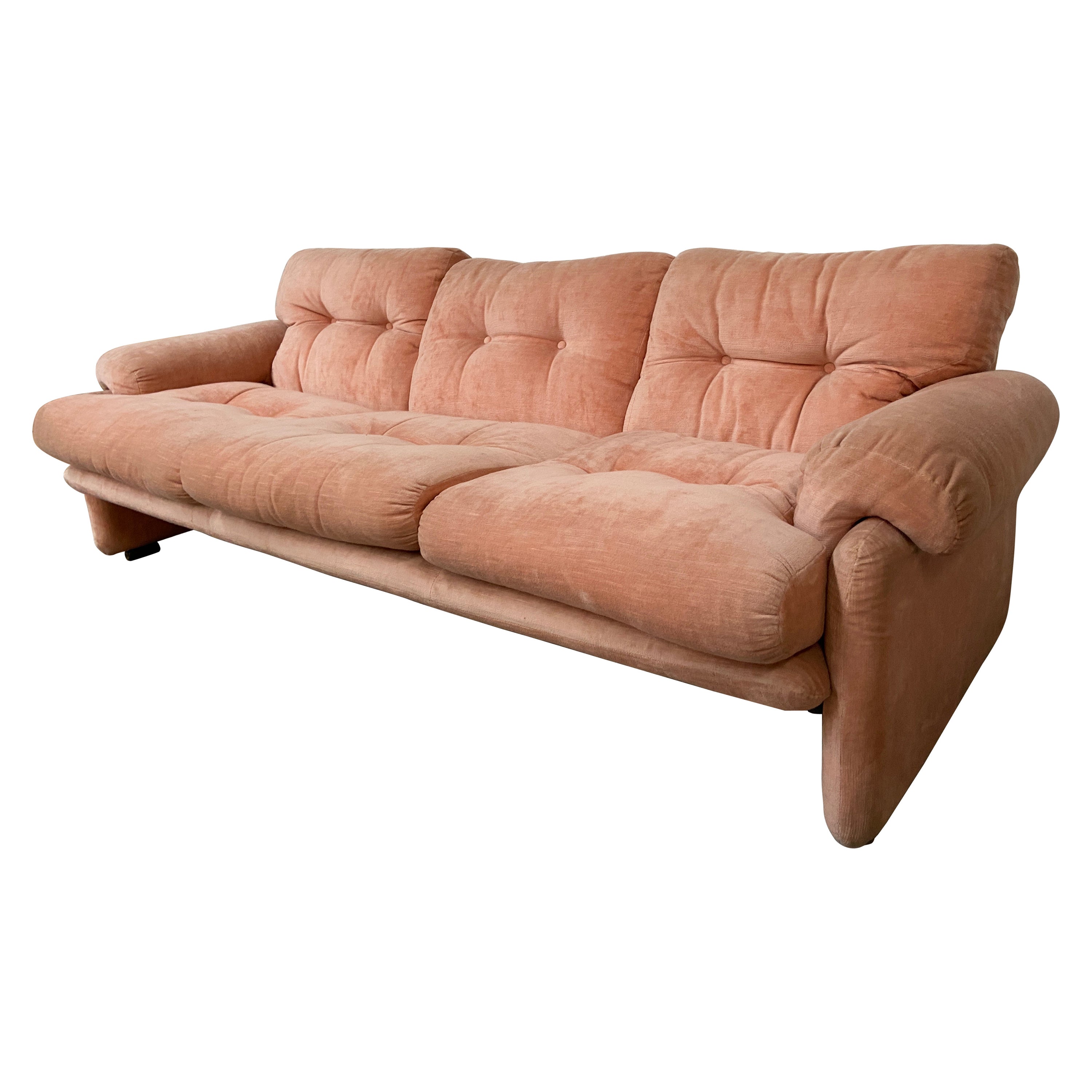 Mid-Century Modern Italian Three-Seat "Coronado" Sofa by Tobia Scarpa for B&B