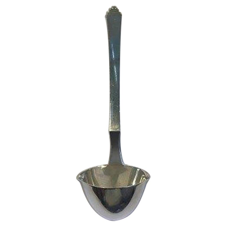 Georg Jensen Sterling Silver Pyramid Sauce Ladle, Small No 155 For Sale