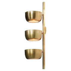 Large Modern Wall Sconces Solid Brass 3 Cups Vintage Design "Trio" EL138