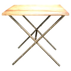 Gilt Bamboo Campaign Table