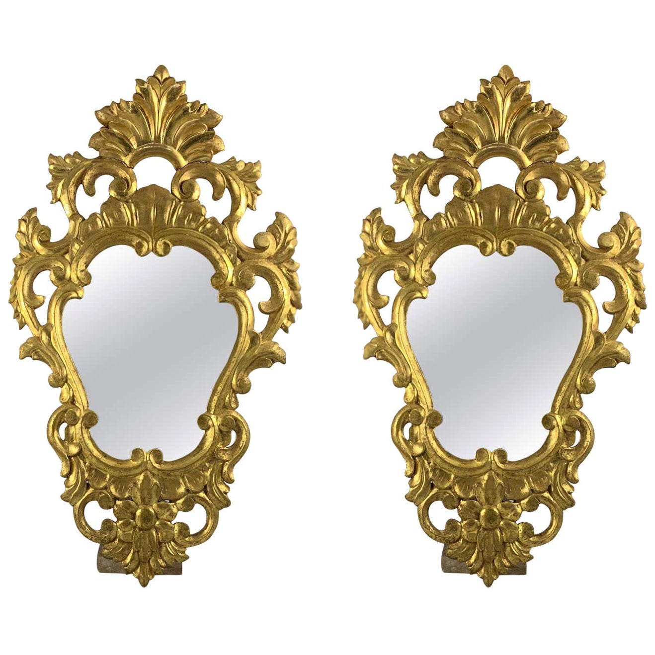 19th Century Pair of Gilt French Mirrors For Sale