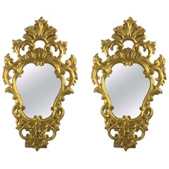 Antique 19th Century Pair of Gilt French Mirrors
