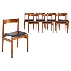Set of 8 Chairs Mod 101 by Gianfranco Frattini for Cassina