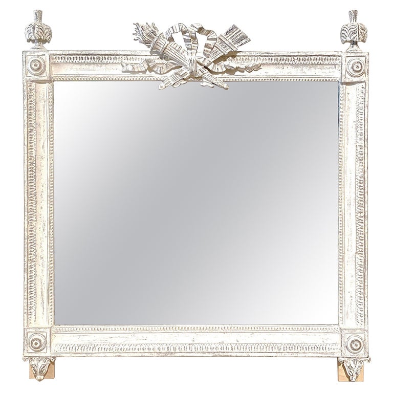 French Louis XVI Style 19th Century Large Mirror For Sale